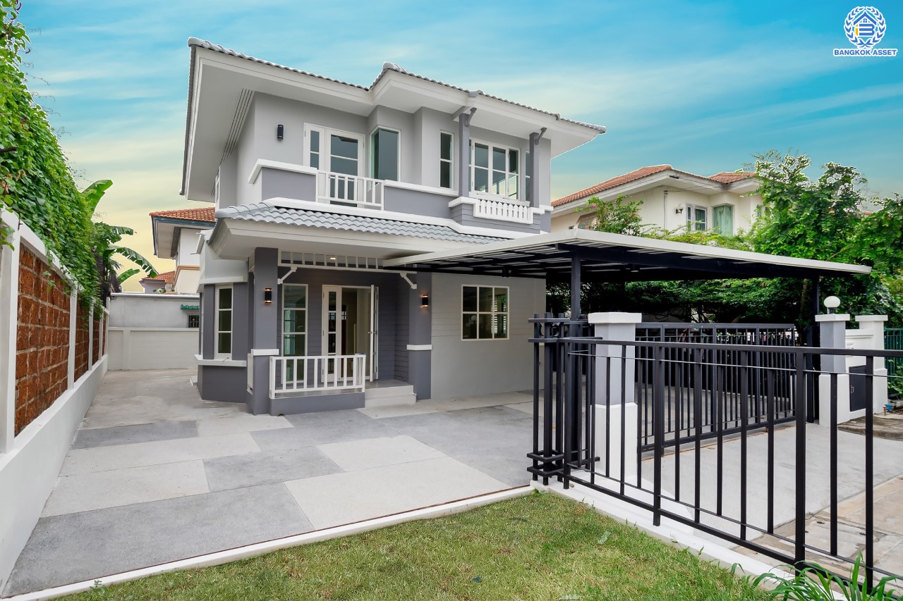 บ้านมือสองตกแต่งใหม่ แบรนด์ LH ม.ชัยพฤกษ์ บางบัวทอง หลังมุม เนื้อที่ 57.7 ตร.ว. ฟังก์ชัน 3 ห้องนอน 2 ห้องน้ำ จอดรถ 2 คัน พร้อม facilities ครบครัน บนทำเลเดินทางสะดวก ติดถนนบางกรวย-ไทรน้อย ใกล้เซ็นทรัลเวสต์เกต และรถไฟฟ้าสายสีม่วง "สถานีบางพลู"